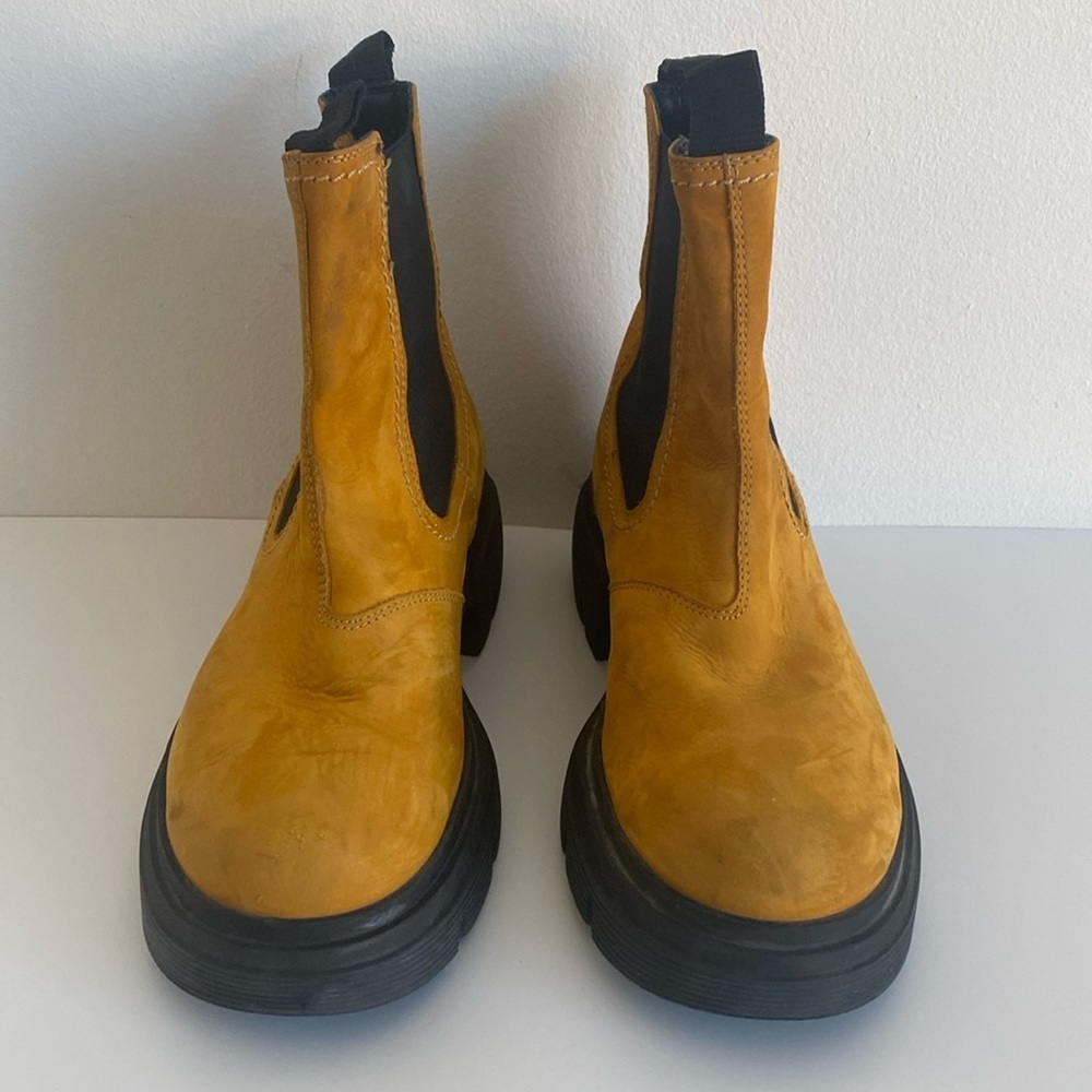 Paul Green Junior Lug Womens Suede Pull On Chelsea Boots Size 6